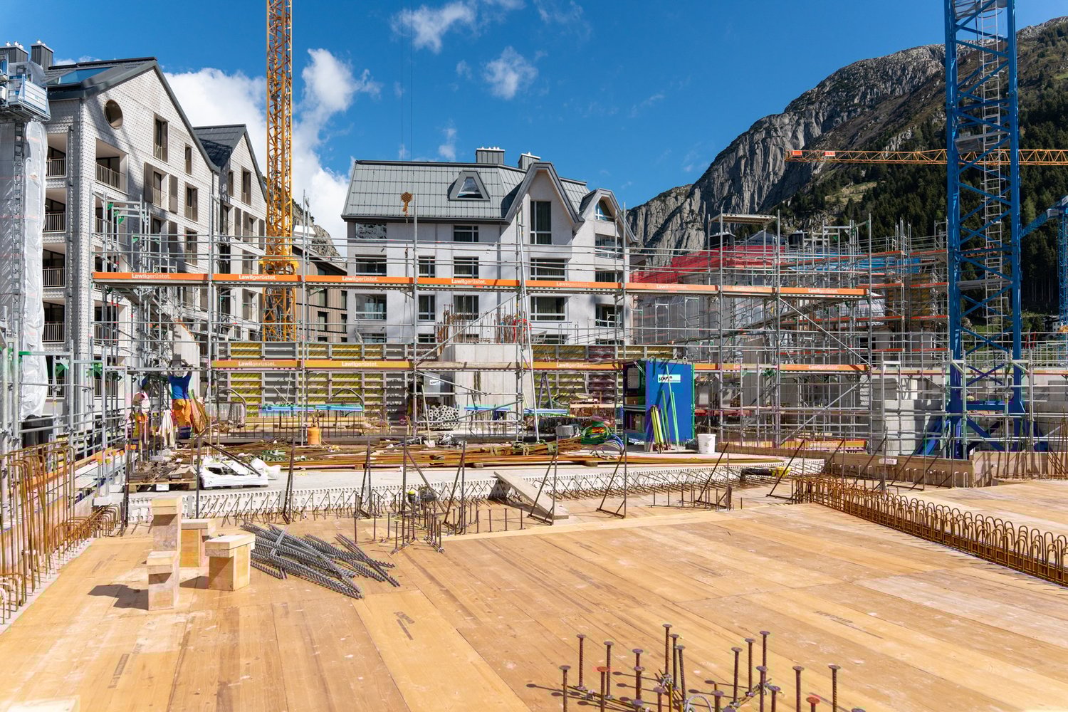 Rohbau des Apartmenthauses LaForet in Andermatt