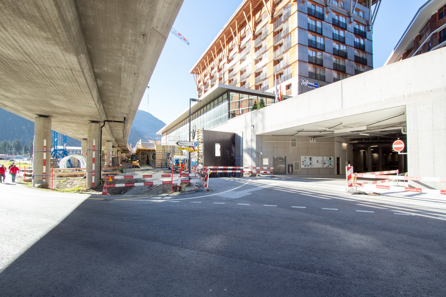 Blick auf die neue Brücke Fly Over
