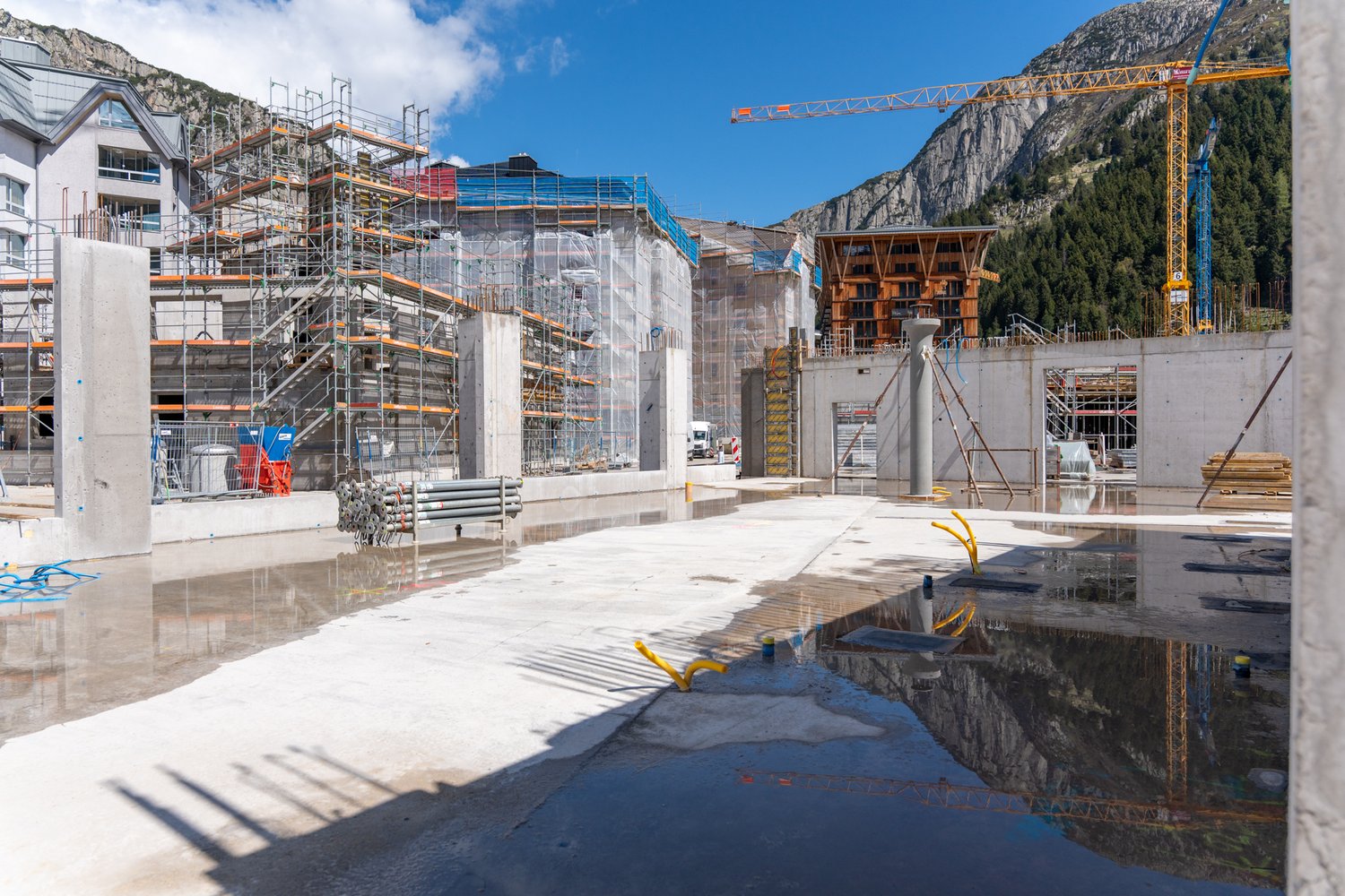 Rohbau Hotel H4C in Andermatt