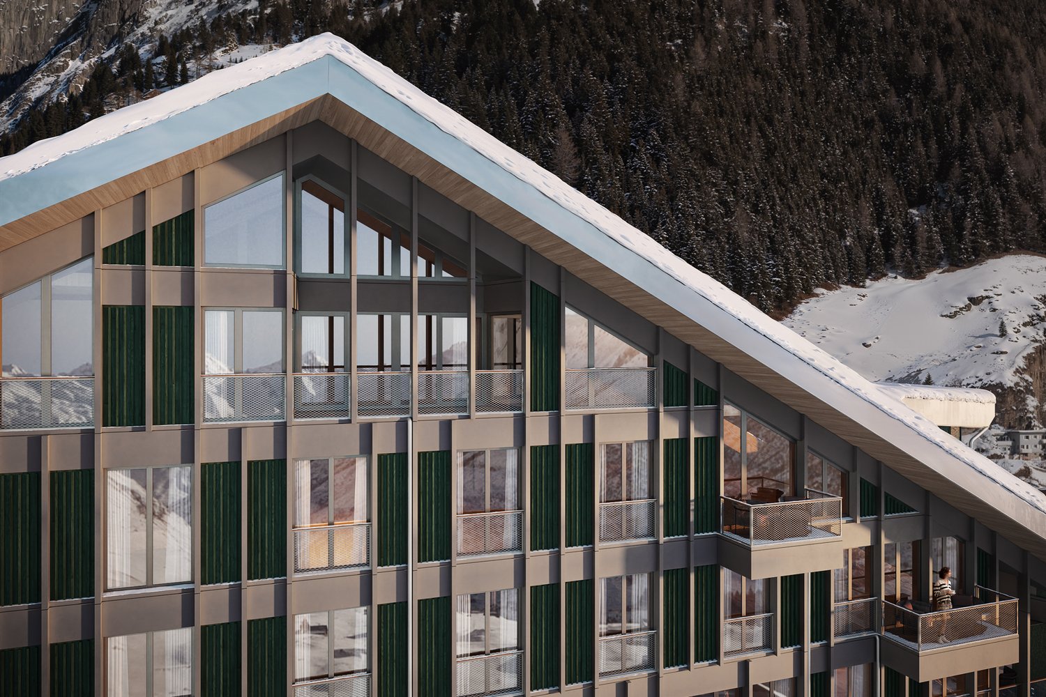 Visualisierung des neuen Hotel in Andermatt