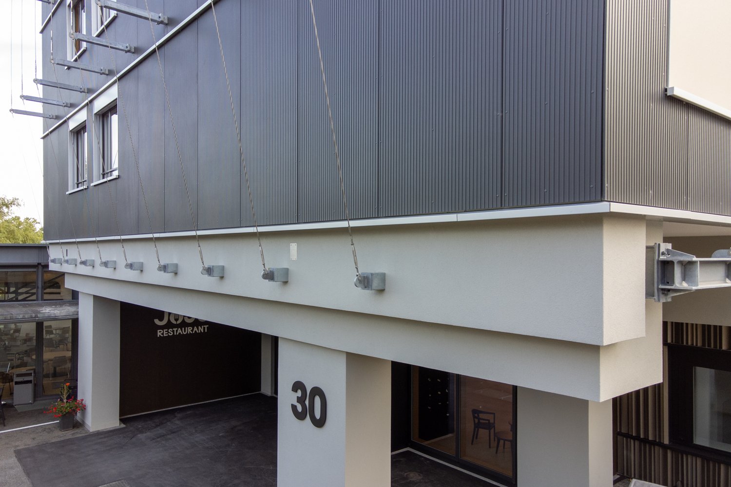 Fassadendetail Haus Allegra in Bremgarten