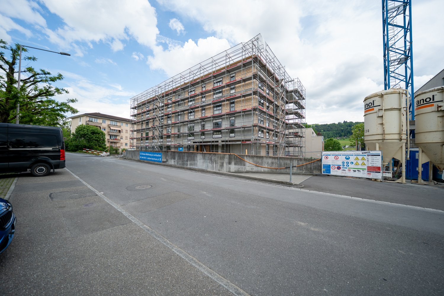 Rohbau des MFH Nielenstrasse Buchrain