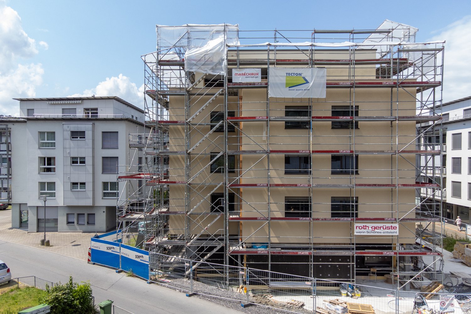 Fassade des MFH Gartenweg in Ebikon