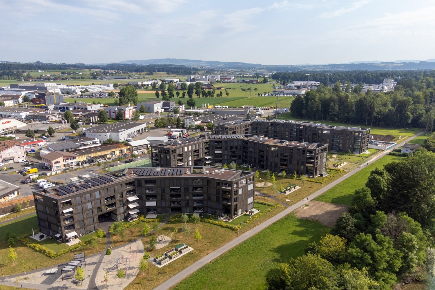 Drohnenaufnahme Grünmatt 1. und 2. Etappe Emmen