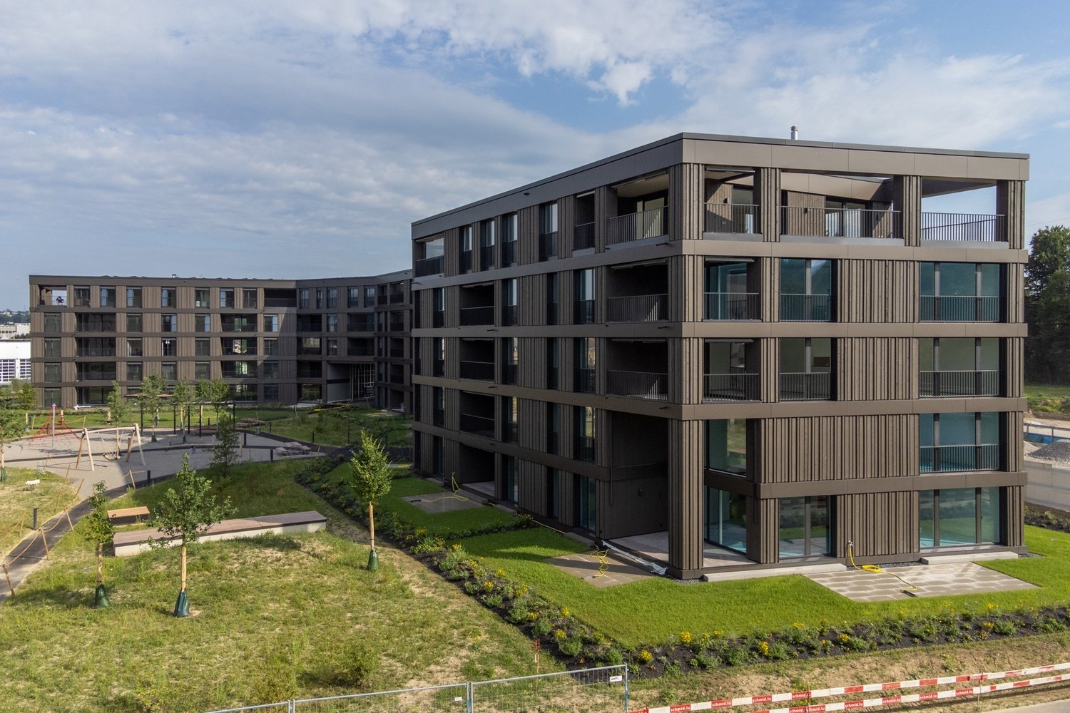 Fassade der 2. Etappe Grünmatt Emmen