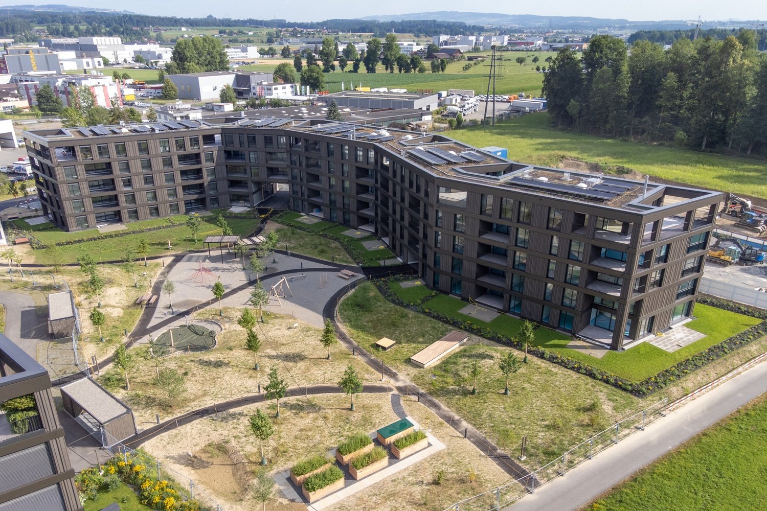 Drohnenaufnahme Grünmatt 2. Etappe Emmen