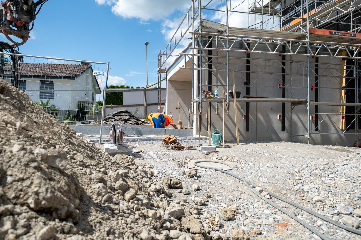 Umgebungsarbeiten Turbiweg in Hochdorf