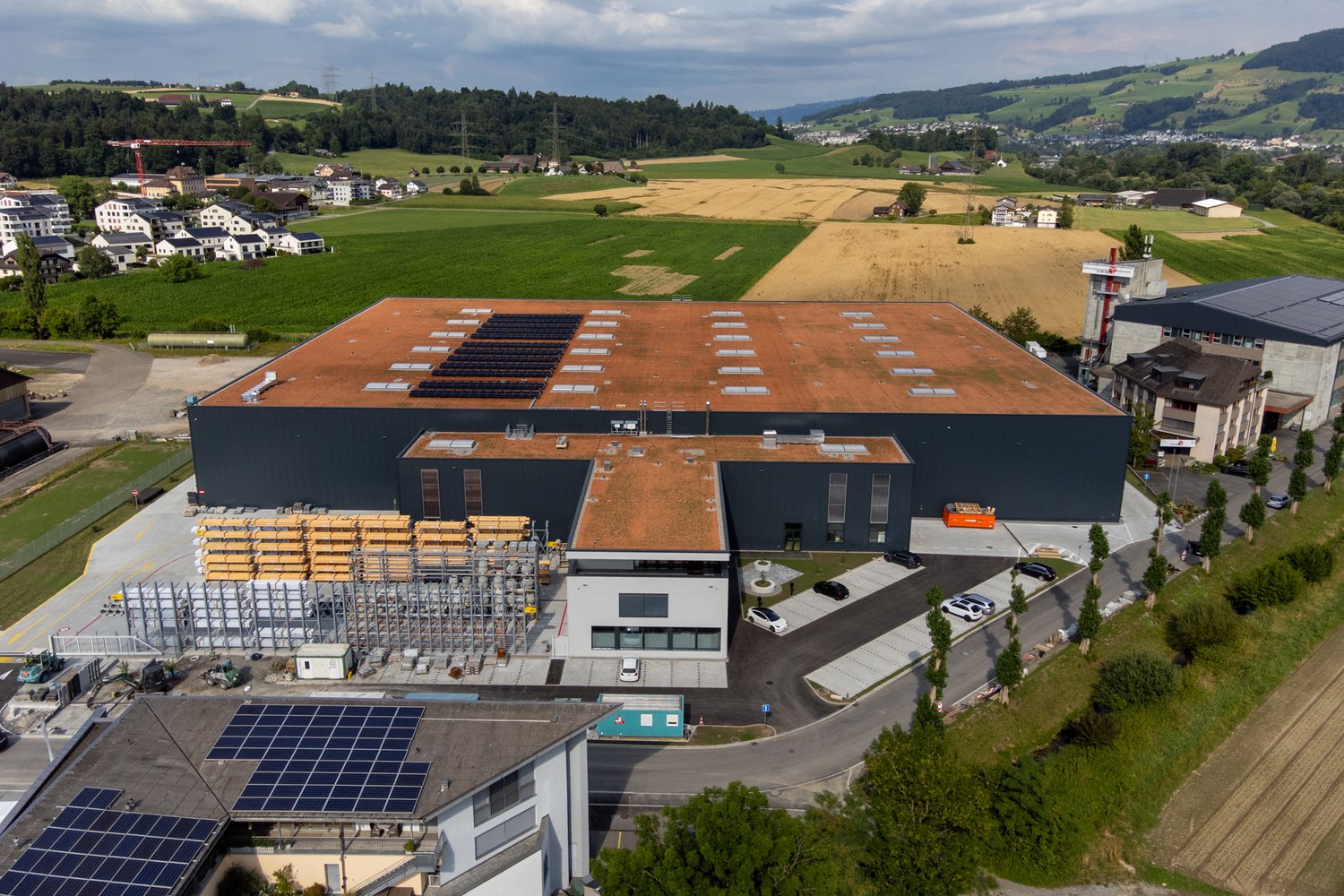 Drohenaufnahme der HGC in Inwil
