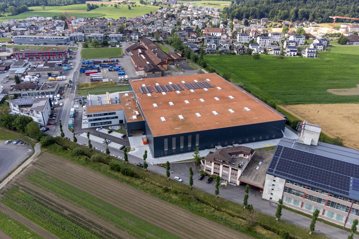 Drohenaufnahme der HGC in Inwil