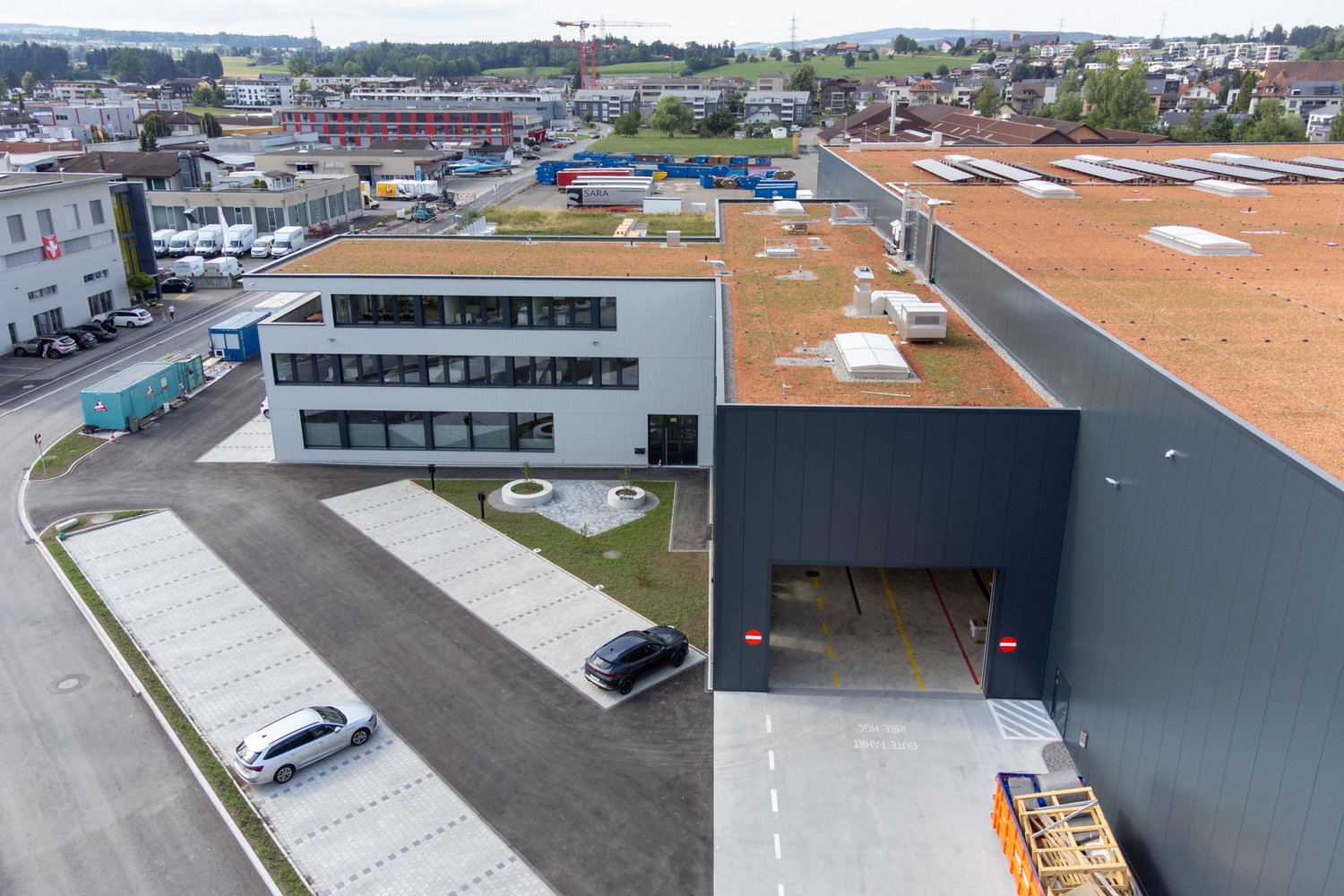 Drohenaufnahme der HGC in Inwil